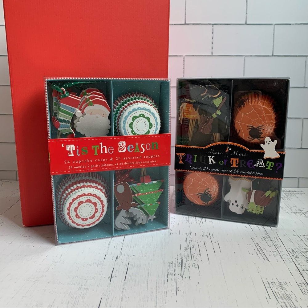 Halloween and Christmas Cupcake Cases & Toppers
